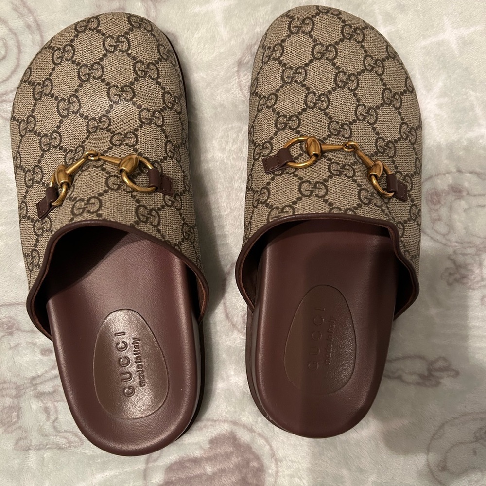 Gucci Brown Slip-On Women's Shoes